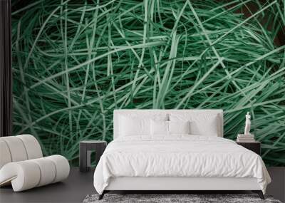 abstract background of long stripes of green Wall mural