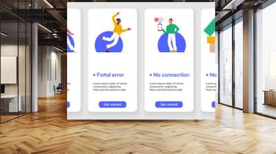 Template designs empty states for mobile app pages concept Wall mural