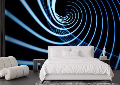 Sound waves in the dark Wall mural