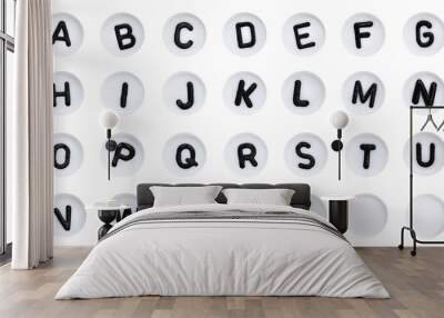 ABC Alphabet Letter buttons Wall mural