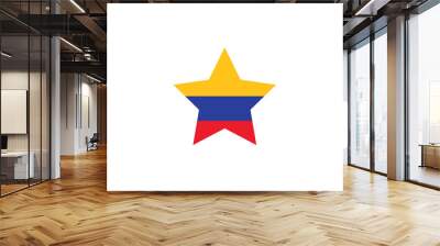 Colombia flag star country symbol vector illustration Wall mural