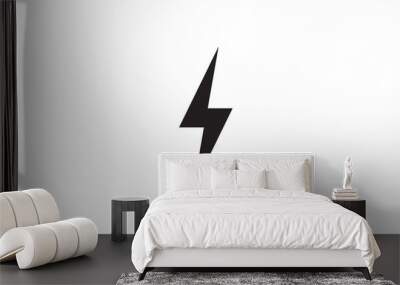 lightning symbol electicity icon flash sign Wall mural