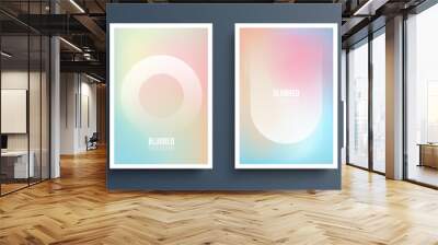 set of graphic templates with abstract shapes. futuristic backgrounds with dynamic circle shapes and Wall mural