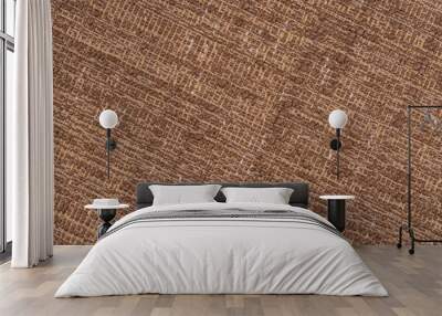 Old brown cloth texture. Wall mural