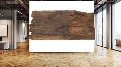 Old planks isolated on white. Empty template. Wall mural