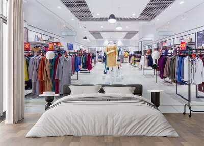 Interior of clothing store. Wall mural