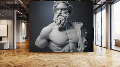 Realistic white Stone statue of ancient greek gods, generative AI	 Wall mural