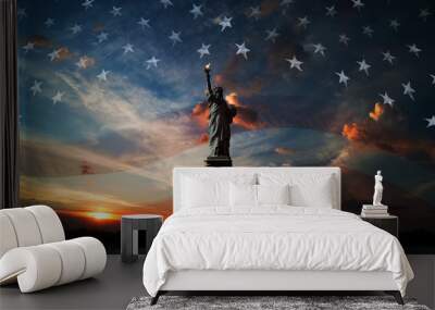 Independence day. Liberty enlightening the world Wall mural