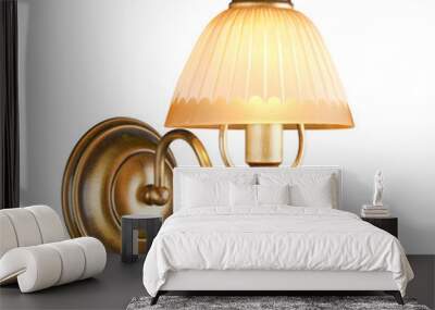 vintage wall lamp isolated on white Wall mural