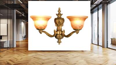 vintage wall lamp isolated on white Wall mural