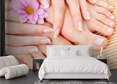 care for beautiful woman legs Wall mural