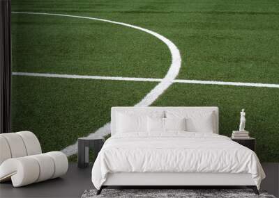 Lines on soccer field Wall mural