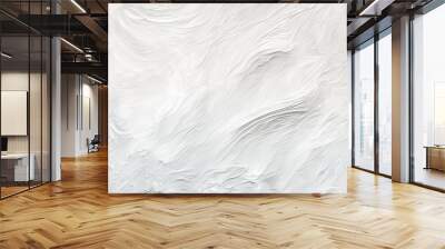 White oil painting brush strokes texture background. Generative ai Wall mural