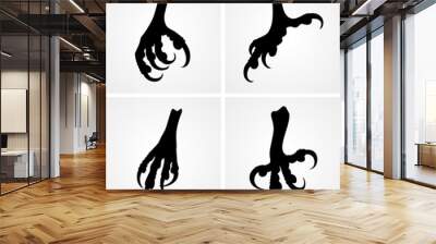 Set of bird claws Wall mural