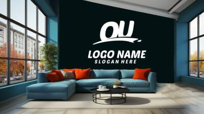 OU Initial with splash logo vector	 Wall mural