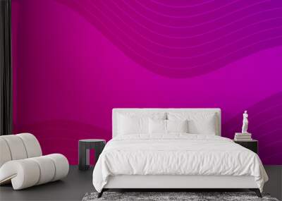 Modern colorful gradient background with wave lines Wall mural