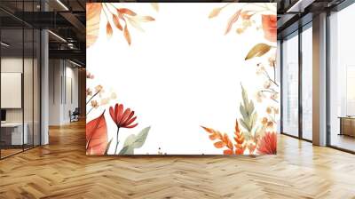 Background image with autumn leaves. Wall mural