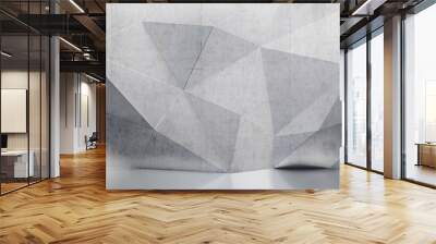 abstract interior wall with polygonal pattern Wall mural