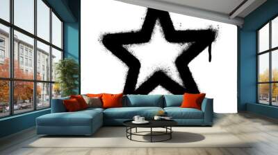 Spray Painted Graffiti star icon isolated on white background. Wall mural