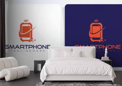 mobile phone repair service solution logo illustration concept. Wall mural