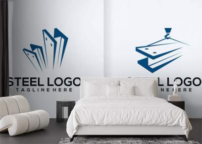 Steel Fabrication logo vector collection or construction logo illustration vector collection Wall mural