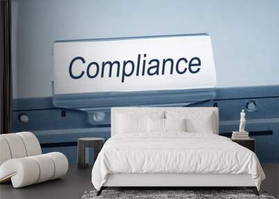 Compliance Folder Register Index blue color Wall mural