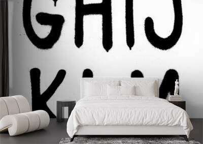 hand written graffiti font type alphabet. vector (part 2) Wall mural