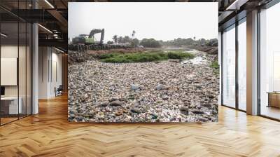 River pollution in Accra, Ghana Wall mural