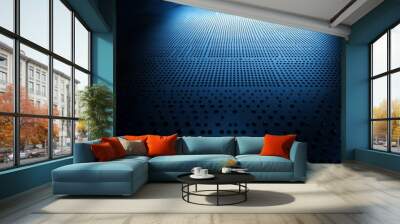 abstract blue and black are light pattern with the gradient is the with floor wall metal texture soft tech diagonal background black dark clean modern Wall mural