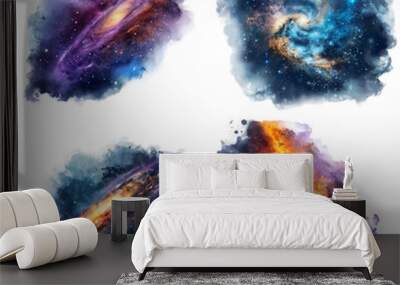 milky way galaxy astronomy isolated on transparent background Wall mural