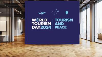 World Tourism Day concept vector illustration. Travel concept illustration. Wall mural