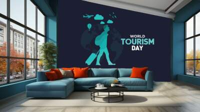 World Tourism Day concept vector illustration. Travel concept illustration. Wall mural