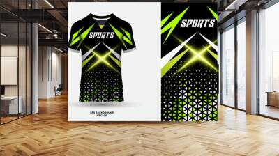 Amazing T shirt jersey design suitable for sports, racing, soccer, gaming and e sports vector Wall mural