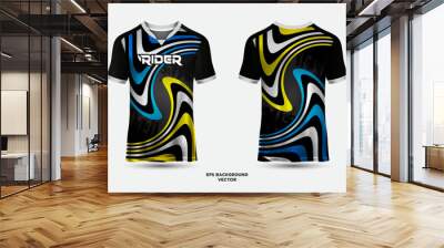 Fantastic T shirt jersey design suitable for sports, racing, soccer, gaming and e sports vector Wall mural