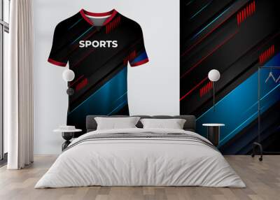 Incredible and Wonderful T shirt sports abstract jersey suitable for racing, soccer, gaming, motocross, gaming, cycling. Wall mural