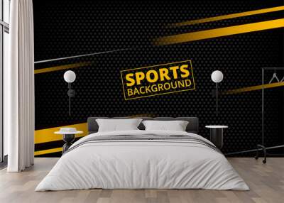 Modern Sports Background in geometric style design. Dark sports background vector illustration. Wall mural