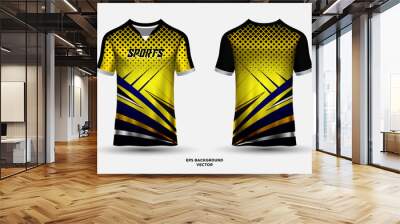 Trendy and futuristic design jersey T shirt sports suitable for racing, soccer, e sports. Wall mural