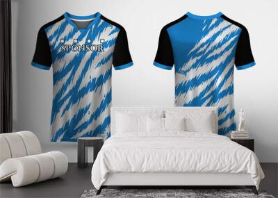 tshirt jersey design background for sports outdoor front and back view Wall mural