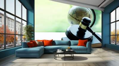 Environmental law is a collective term encompassing aspects of the law that provide protection to the environment. The concept of global natural law and environmental judgment. Wall mural