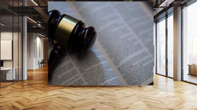 Judge's gavel and holy bible Wall mural