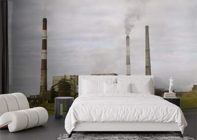 industrial factory harmful for nature Wall mural