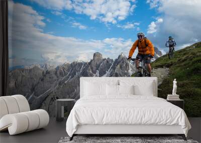 two friends make a transalp tour Wall mural