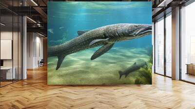 African lungfish lobe swimming underwater picture Wall mural