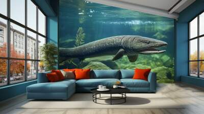 African lungfish lobe swimming underwater picture Wall mural