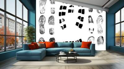 footprint traces collection 2 Wall mural