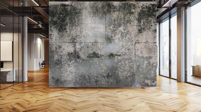 Granite stone wall surface with moisture texture - dirty pattern with squares for background	 Wall mural