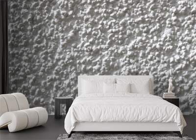 Popcorn ceiling texture of a wall in white color - rough surface background Wall mural