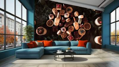  Sweet Candy Bar, a table full of cookies and sweets Wall mural