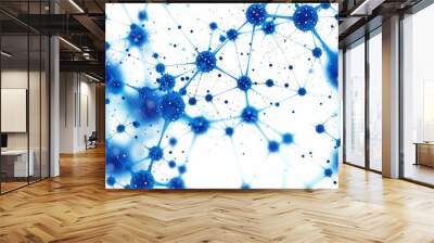 neural network, biology lab science, as seamless tile pattern, ai generated Wall mural