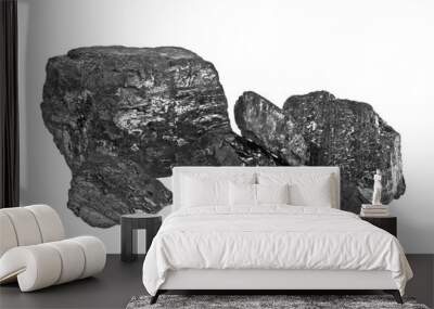 Coal isolated on a white background Wall mural